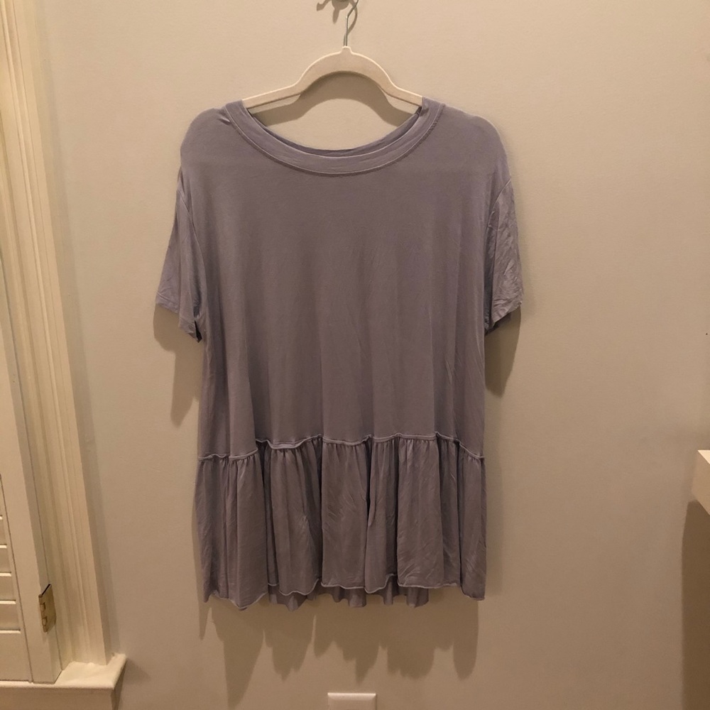 Wishlist gray t shirt with peplum bottom